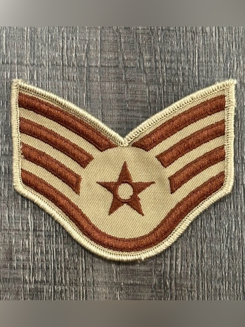 Vintage USAF US Air Force Large SSgt E-5 DCU Desert Camo Military Rank Patch